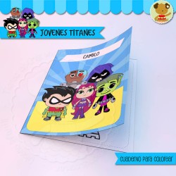 Jóvenes Titanes - Cuaderno para colorear